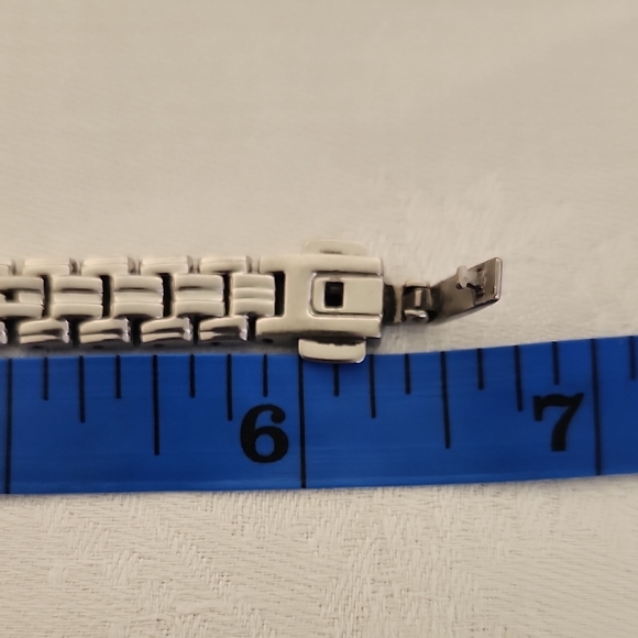 Citizen Eco-Drive Ladies Silver Bracelet Watch with Black Starburst Dial - Picture 8 of 8